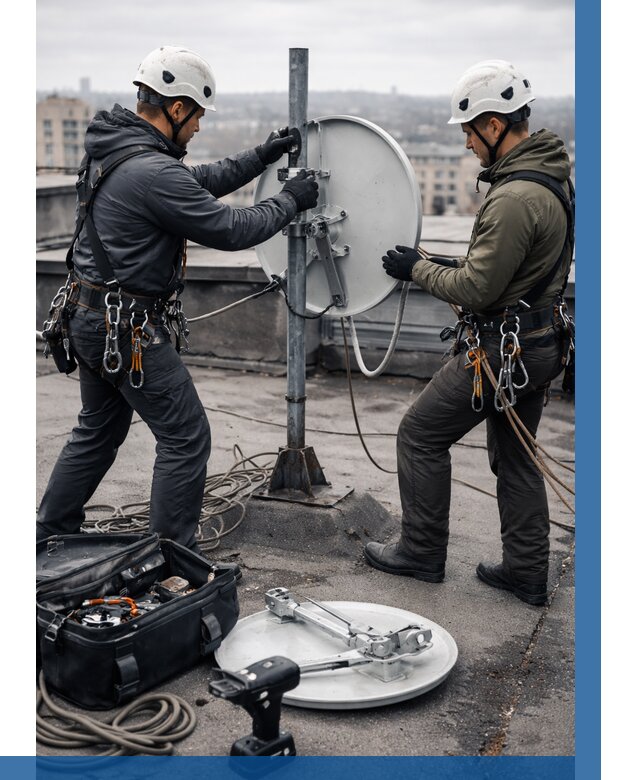 Демонтаж антенн на крыше в Старой Руссе от 4586 р. | ВЫСОТНИК-Срс