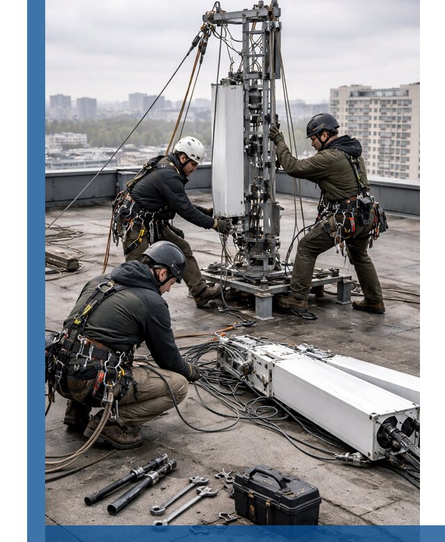 Демонтаж антенн на крыше зданий в Старой Руссе с гарантией