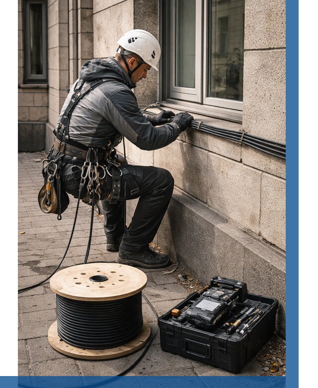 Прокладка оптоволоконного кабеля в Старой Руссе от 815 р. | ВЫСОТНИК-Срс