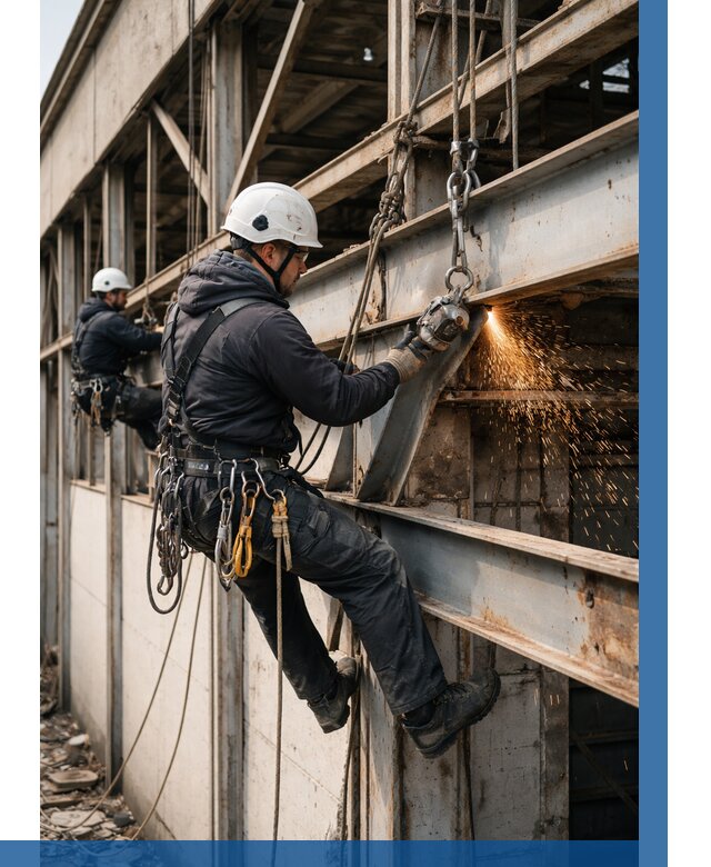 Демонтаж металлоконструкций на высоте в Старой Руссе от 6624р. |ВЫСОТНИК-Срс