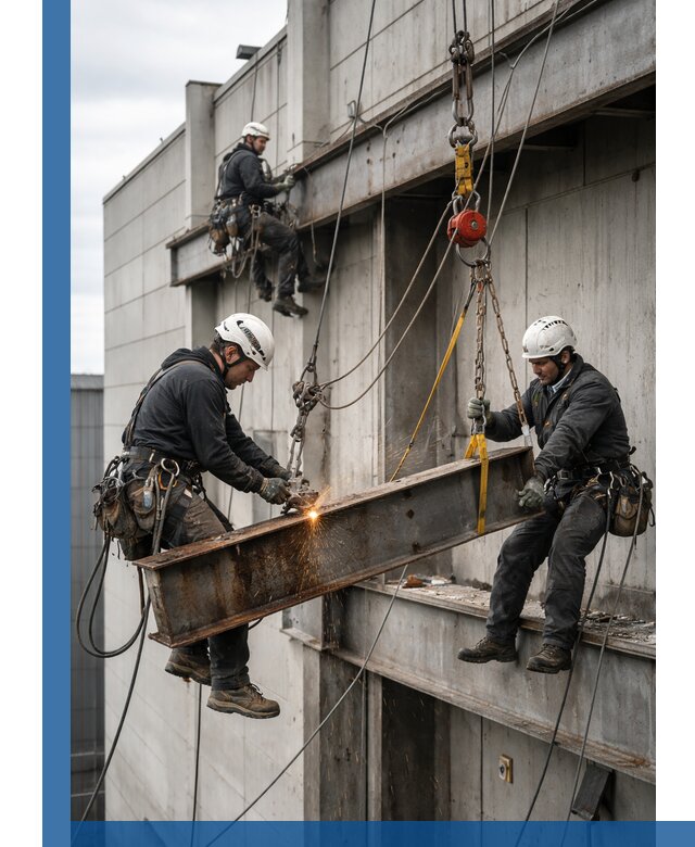 Демонтаж металлоконструкций на высоте в Старой Руссе под ключ