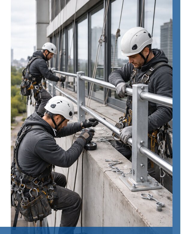Монтаж ограждений на высоте в Старой Руссе, от 1223 р. | ВЫСОТНИК-Срс