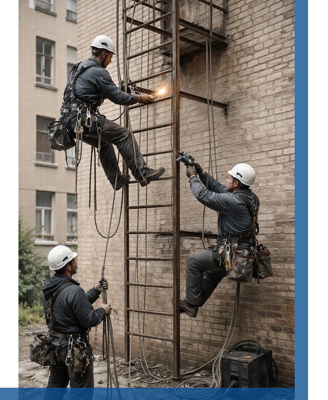 Ремонт пожарной лестницы в Старой Руссе от 7643 р. | ВЫСОТНИК-Срс