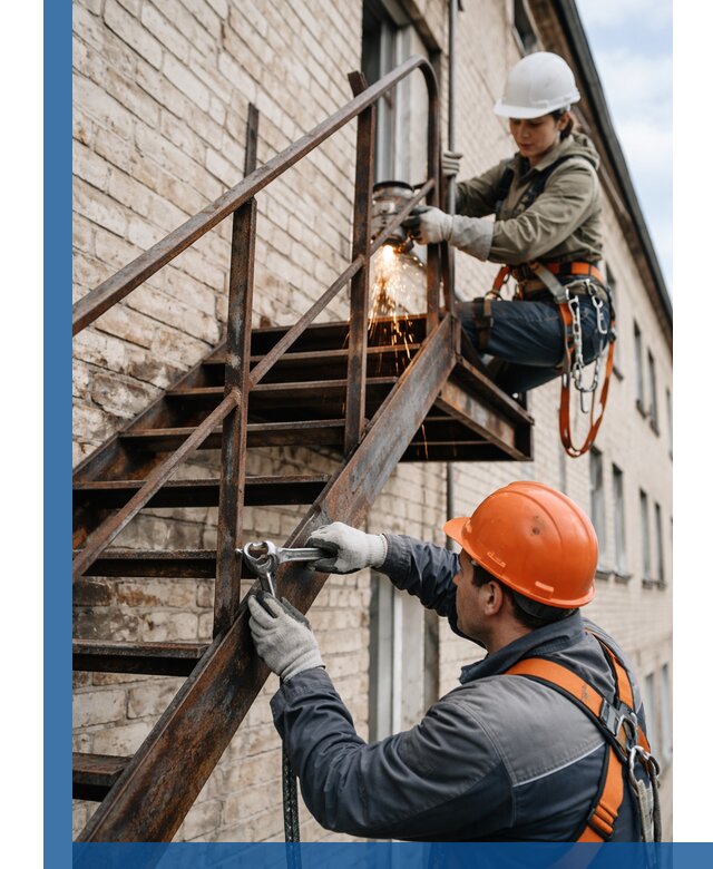 Ремонт и восстановление пожарных лестниц с выездом в Старой Руссе