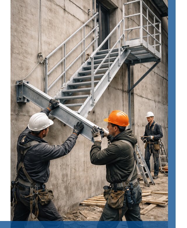 Монтаж металлических лестниц в Старой Руссе от 15285 р. | ВЫСОТНИК-Срс