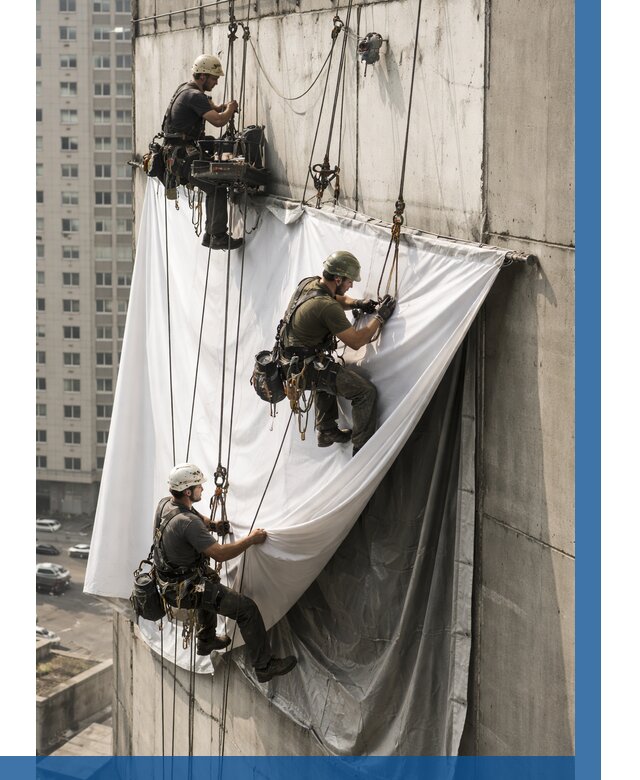 Замена баннерного полотна в Старой Руссе от 6624 р. | ВЫСОТНИК-Срс—заказать