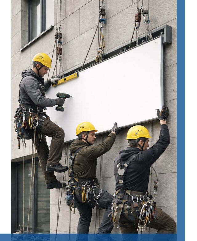 Монтаж рекламной вывески в Старой Руссе от 8152 р. | ВЫСОТНИК-Срс