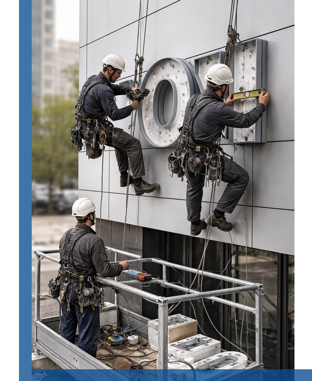 Профессиональный монтаж световых букв в Старой Руссе под ключ