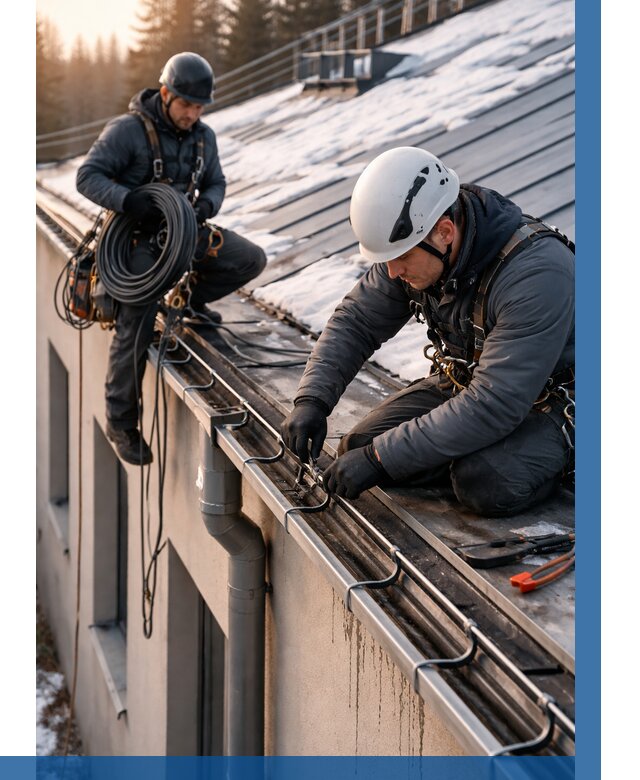 Монтаж греющего кабеля на кровле в Старой Руссе от 459 р. | ВЫСОТНИК-Срс
