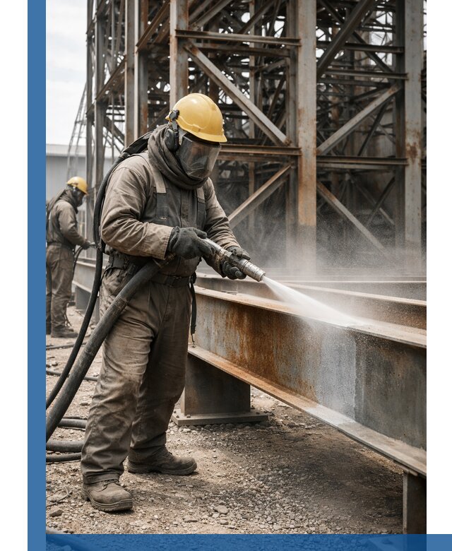 Пескоструйная очистка металлоконструкций в Старой Руссе промышленная