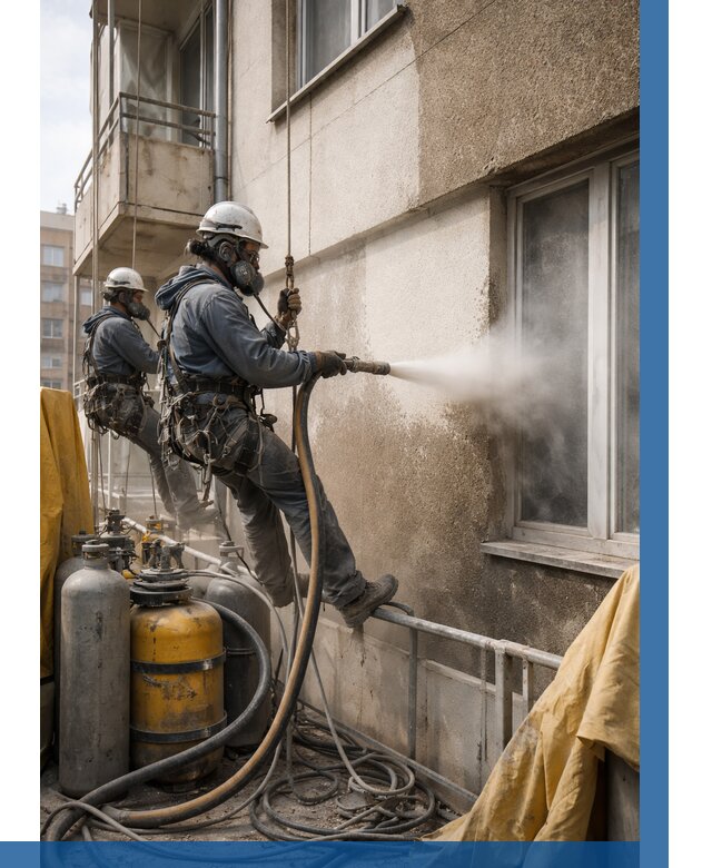 Пескоструйная очистка фасада в Старой Руссе от 662 р. | ВЫСОТНИК-Срс