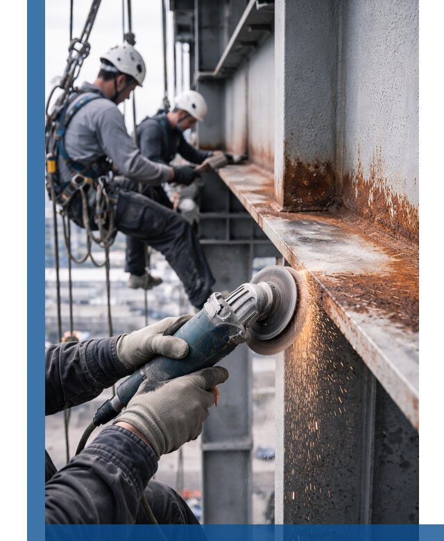 Зачистка металла от ржавчины и подготовка поверхностей в Старой Руссе