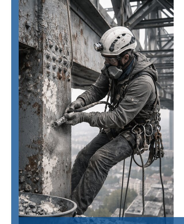 Удаление старой краски с металлических конструкций в Старой Руссе