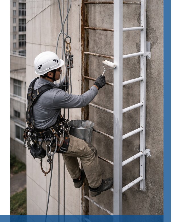 Покраска пожарных лестниц в Старой Руссе от 4586 р. | ВЫСОТНИК-Срс
