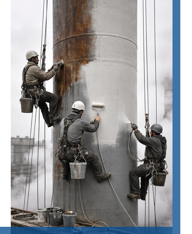 Покраска дымовых труб в Старой Руссе от 8662 р. | ВЫСОТНИК-Срс