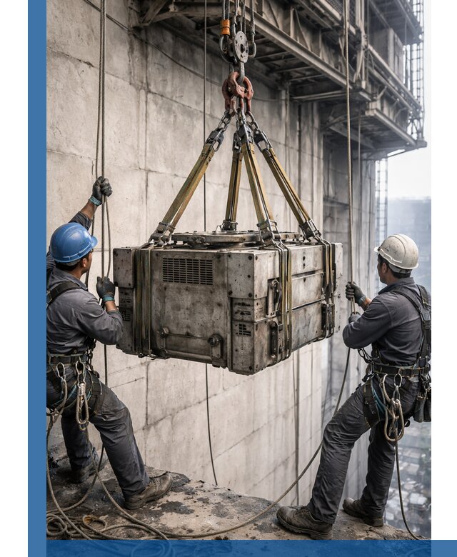 Такелажные работы на высоте, подъем и монтаж грузов в Старой Руссе