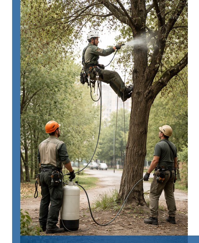 Обработка деревьев от вредителей в Старой Руссе профессиональная защита