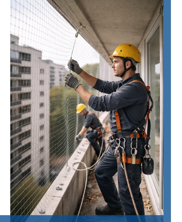 Монтаж сетки от птиц в Старой Руссе от 4586 р. | ВЫСОТНИК-Срс