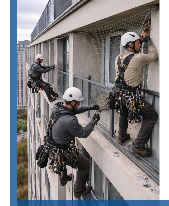 Профессиональный монтаж защитной сетки от птиц в Старой Руссе