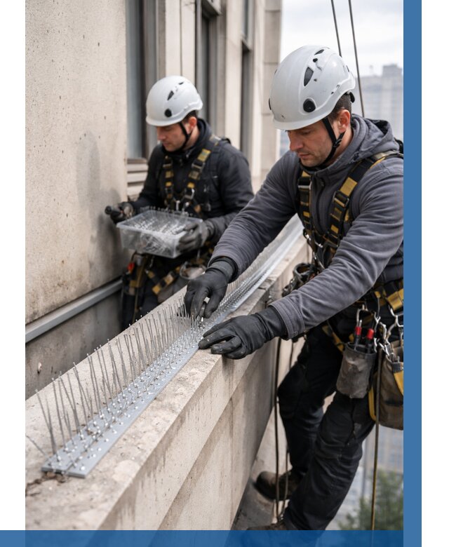 Установка шипов от птиц в Старой Руссе от 866 р. | ВЫСОТНИК-Срс